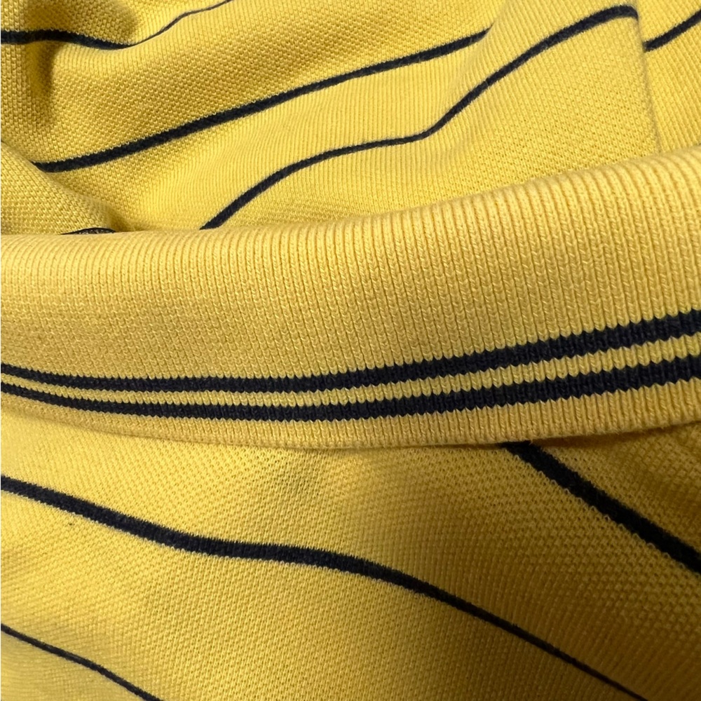 Polo by Ralph Lauren Yellow and Navy Striped Polo Shirt - Picture 13 of 13